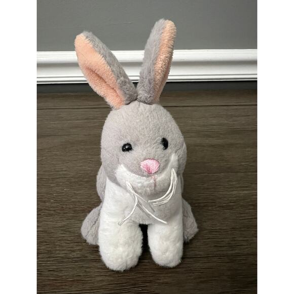 Animal Adventure Grey &‎ White Bunny Plush - Picture 1 of 5